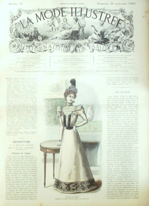 Journal Mode illustrée 1897 # 39 Toilette de visites