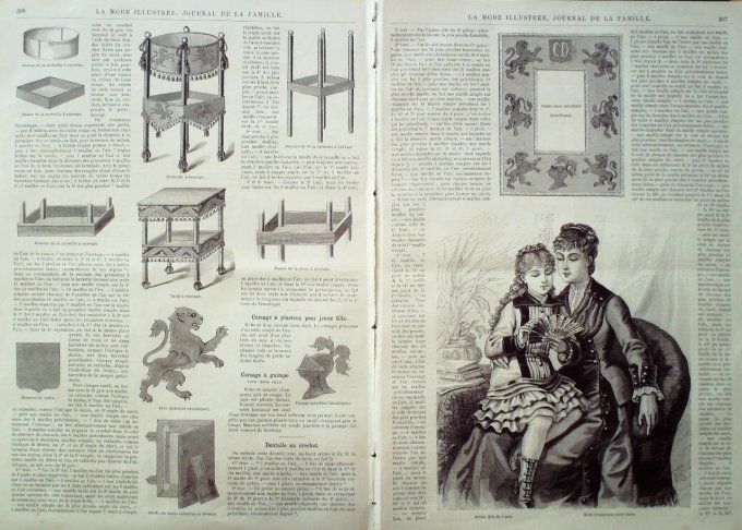 Journal Mode illustrée 1885 # 39 Corsage pour toilette de dîner