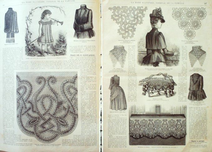 Journal Mode illustrée 1887 # 39 Robes en flanelle & lainage 