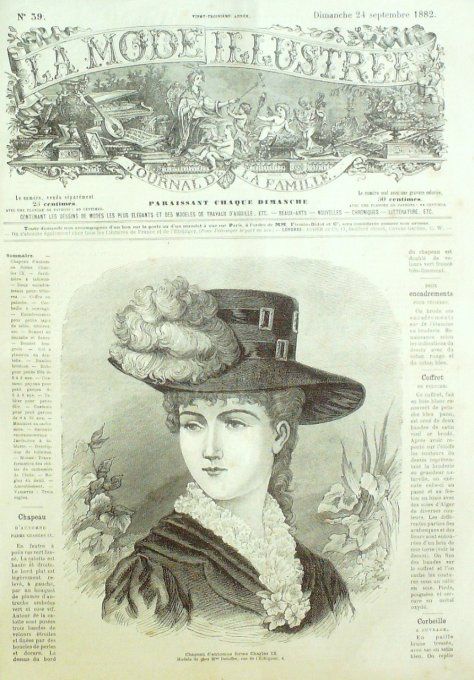 Journal Mode illustrée 1882 # 39 Chapeau d'automne