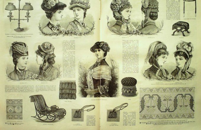 Journal Mode illustrée 1880 # 39 Robes en lainage et tissu fantaisie