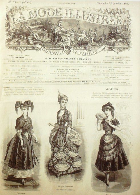 Journal Mode illustrée 1883 #  3 Travestissements