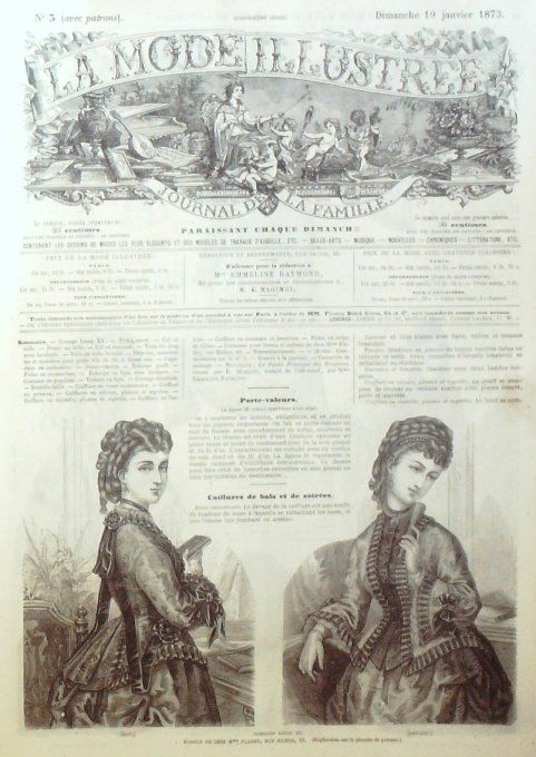 Journal Mode illustrée 1873 #  3 Corsage Louis XV