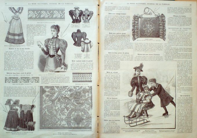 Journal Mode illustrée 1897 #  3 Robe de réunion