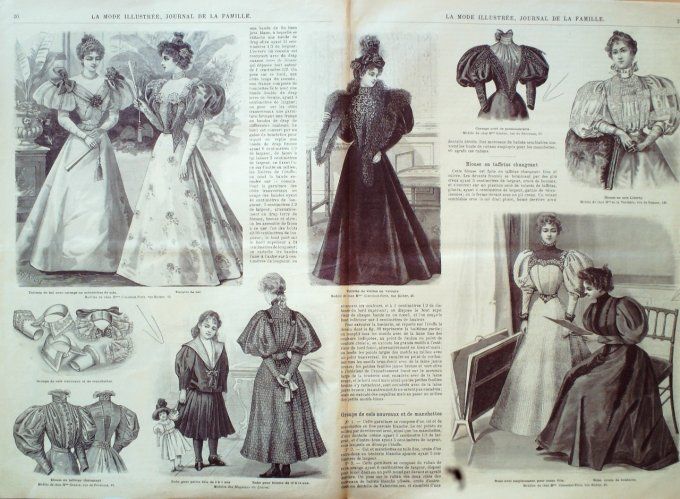 Journal Mode illustrée 1896 #  4 Robes de bal