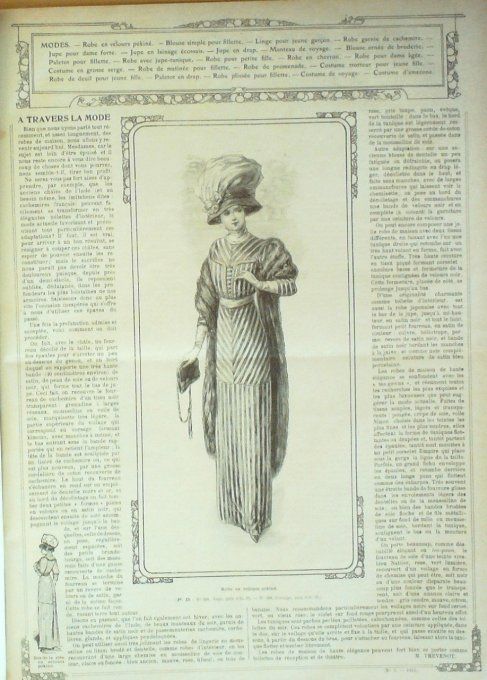 Journal Mode illustrée 1911 # 3 Paletots & jupes