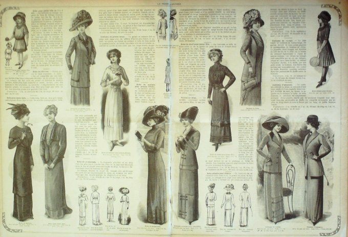 Journal Mode illustrée 1911 # 3 Paletots & jupes