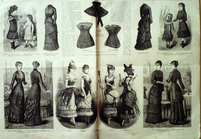 Journal Mode illustrée 1882 #  3 Capeline en dentelle