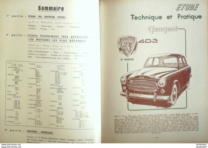 Revue Technique Automobile Peugeot 403 turbines Ã  gaz 137#1957