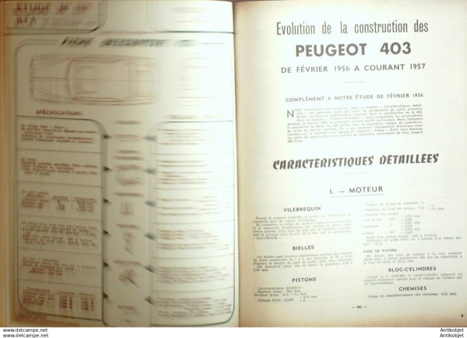 Revue Technique Automobile Peugeot 403 turbines Ã  gaz 137#1957