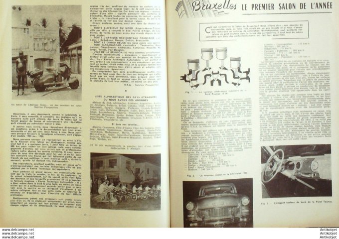 Revue Technique Automobile Renault 4cv 1063 Austin A70 A90 Panhard Dyna 107#1955