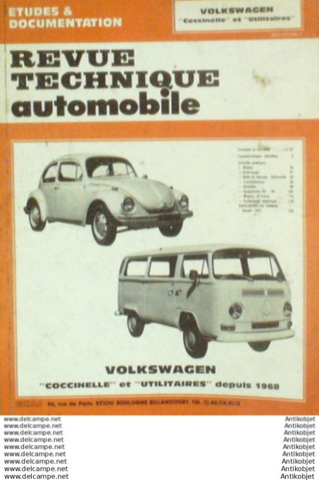 Revue Technique Automobile Volkswagen Coccinelle Utilitaires  #317