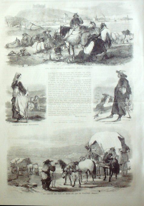 L'Univers illustré 1865 # 405 Hongrie Platten Presbourg Types Angleterre Stratford/Avon  