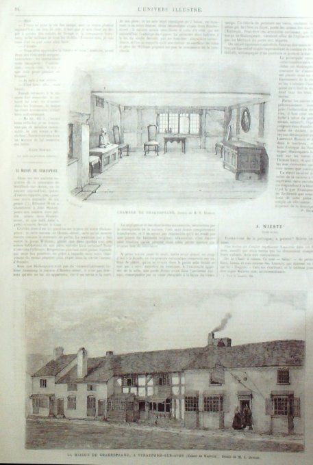 L'Univers illustré 1865 # 405 Hongrie Platten Presbourg Types Angleterre Stratford/Avon  