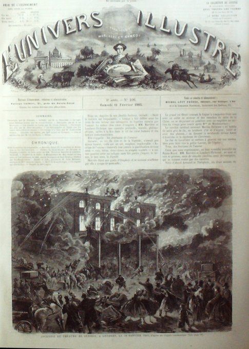 L'Univers illustré 1865 # 406 Angleterre Surrey Egypte Caire Brésil Rio-de-Janeiro Pétropolis    