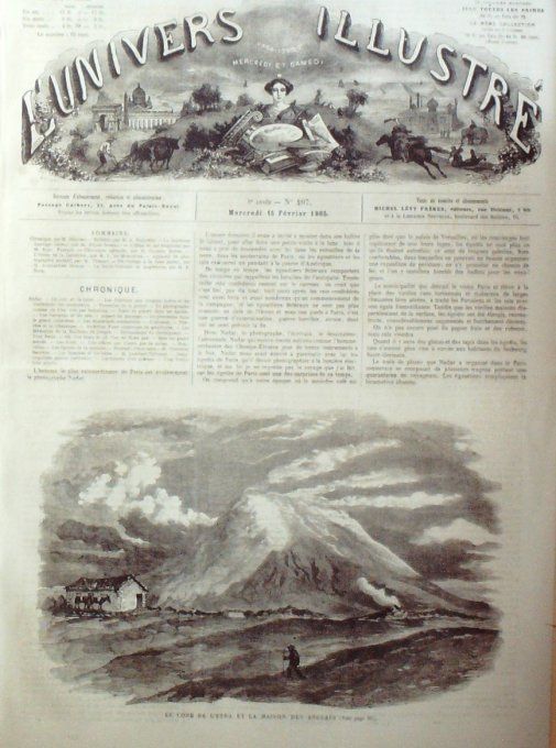 L'Univers illustré 1865 # 407 Italie Etna cratère Angleterre Windsor St-Valentin