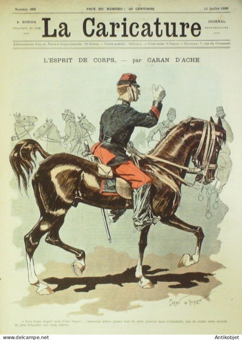 La Caricature 1885 n°289 Esprit de corps Balthazar manqué Caran d'Ache Gino Wolf par Luque