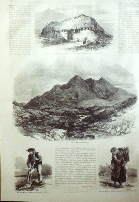 L'Univers illustré 1865 # 408 Ecosse île Skye Alger Mauresque Cardinal Andréa   