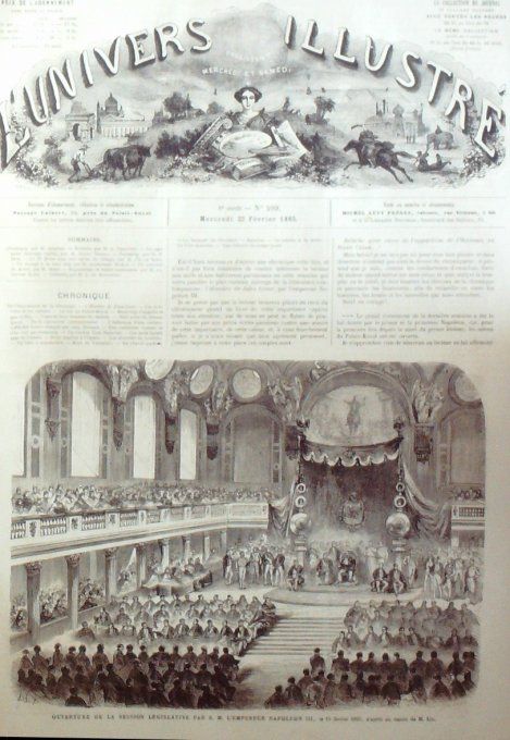 L'Univers illustré 1865 # 409 Allemagne Corlentz Italie Sicile Taormine Albert De Roon   