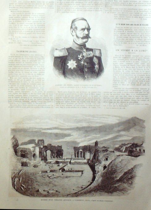 L'Univers illustré 1865 # 409 Allemagne Corlentz Italie Sicile Taormine Albert De Roon   