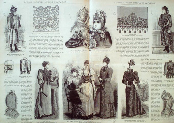 Journal Mode illustrée 1892 # 40 Pardessus d'automne & manteau