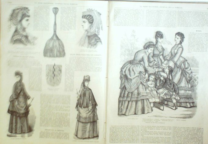 Journal Mode illustrée 1871 # 40 Costumes fillettes