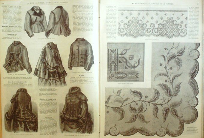 Journal Mode illustrée 1873 # 40 Robes en sicilienne