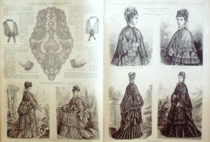 Journal Mode illustrée 1873 # 40 Robes en sicilienne