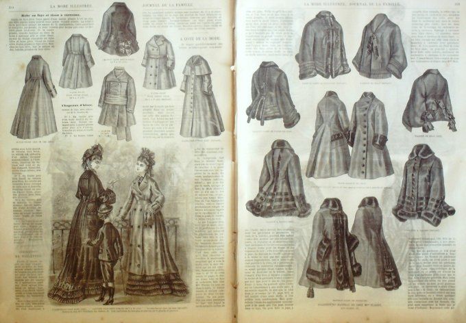 Journal Mode illustrée 1875 # 40 Robes en cachemire & sicilienne