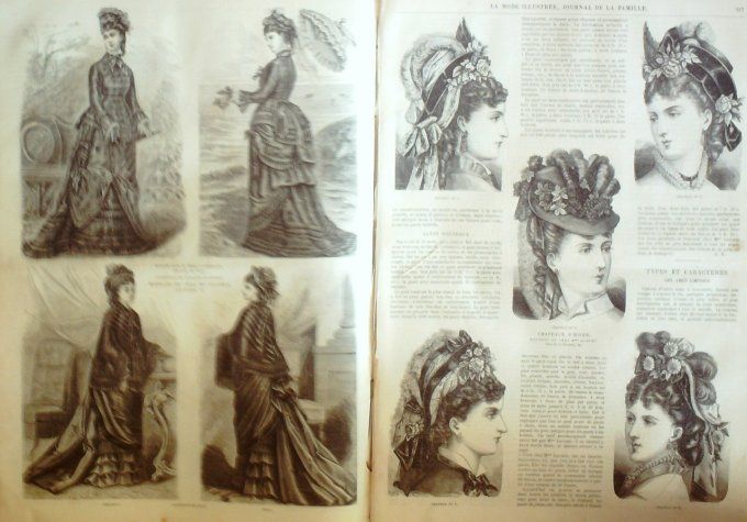 Journal Mode illustrée 1875 # 40 Robes en cachemire & sicilienne