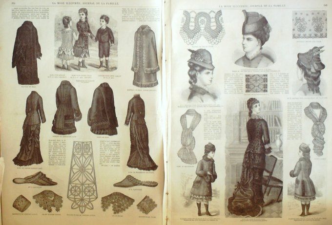 Journal Mode illustrée 1878 # 40 Robes fillettes