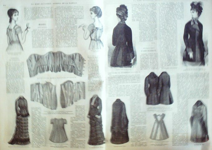 Journal Mode illustrée 1879 # 40 Robes en faye & tissu fantaisie