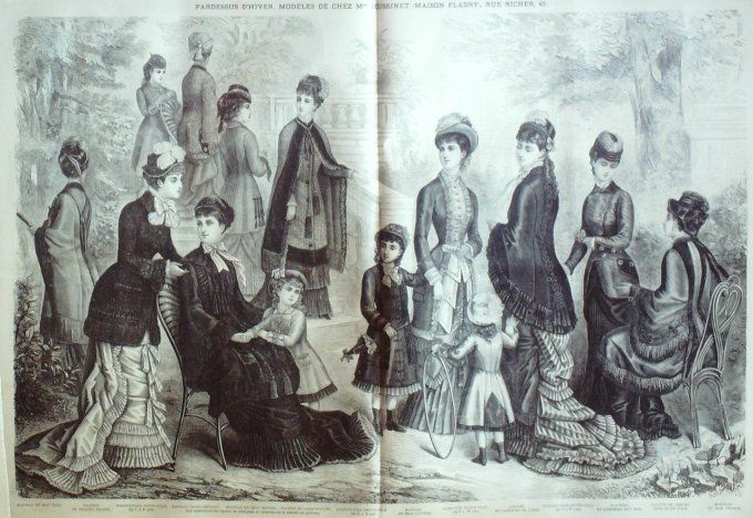 Journal Mode illustrée 1879 # 40 Robes en faye & tissu fantaisie