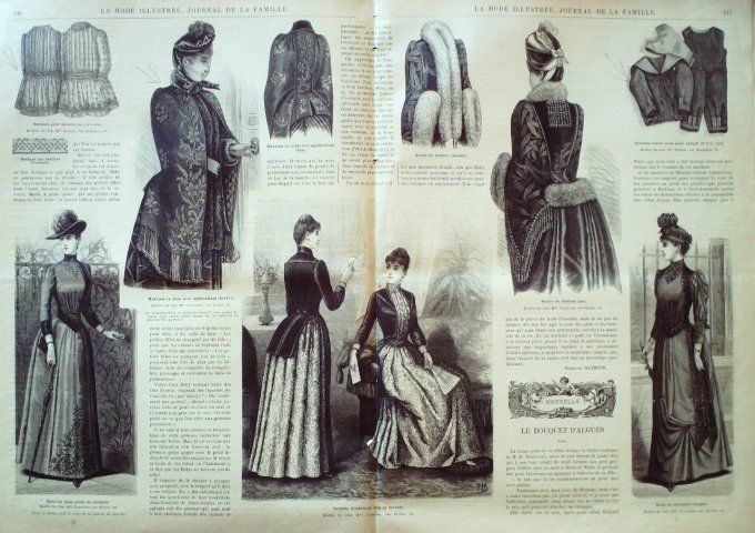 Journal Mode illustrée 1889 # 40 Robe en drap