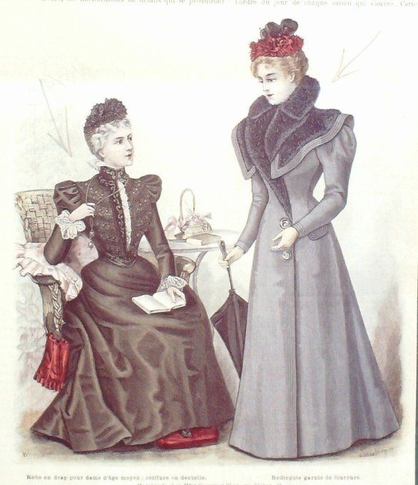 Journal Mode illustrée 1897 # 40 Redingote & robe en drap