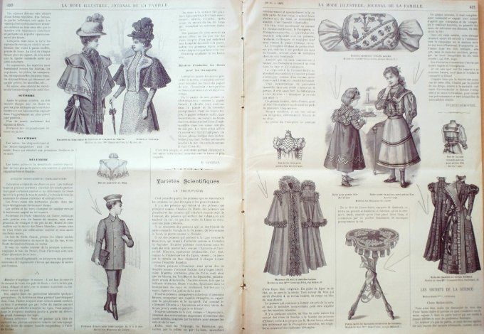 Journal Mode illustrée 1897 # 40 Redingote & robe en drap