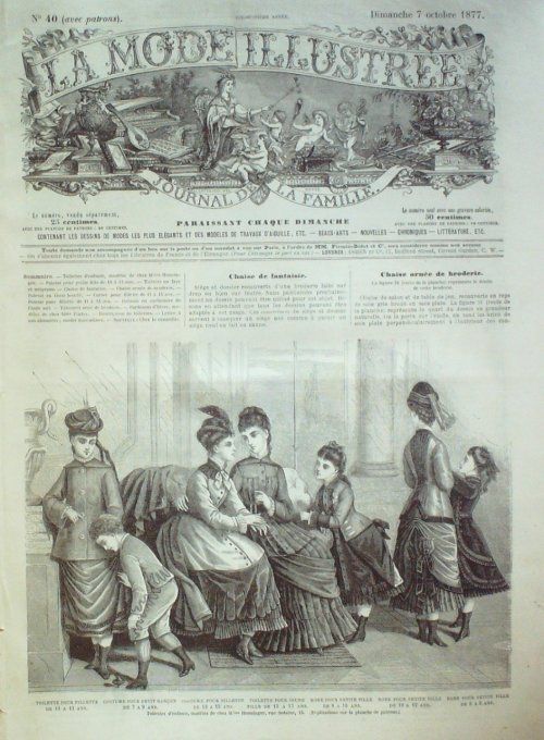 Journal Mode illustrée 1877 # 40 Toilettes fillettes