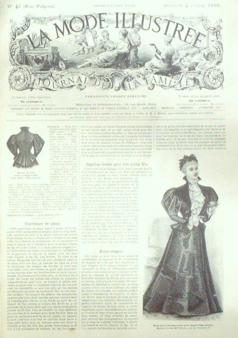 Journal Mode illustrée 1896 # 40 Robe corsage-veste