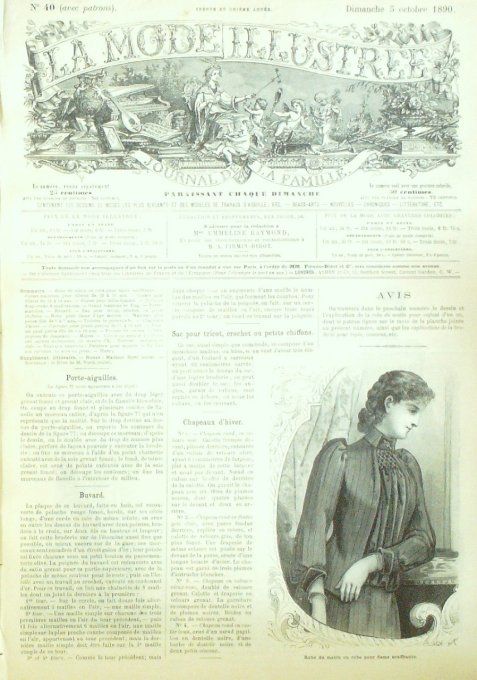 Journal Mode illustrée 1890 # 40 Robe du matin