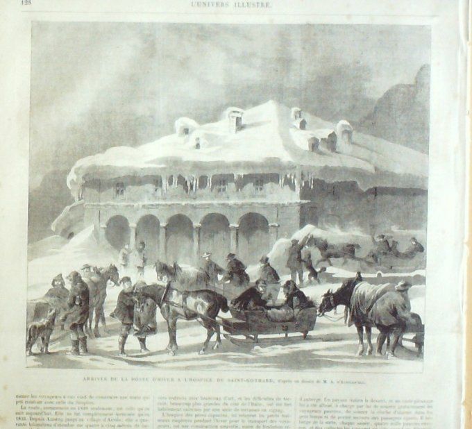 L'Univers illustré 1865 # 410 St-Gothard Albanie Janina Armée Autrichienne Cardinal Wideman 