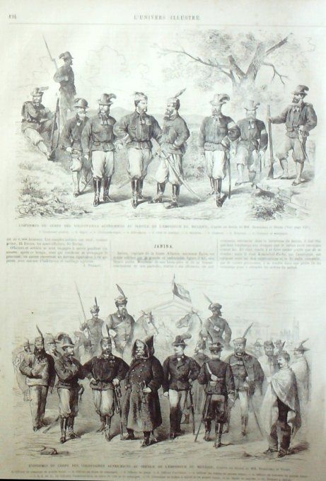 L'Univers illustré 1865 # 410 St-Gothard Albanie Janina Armée Autrichienne Cardinal Wideman 