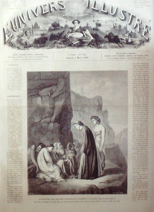 L'Univers illustré 1865 # 412 Allemagne Hambourg Suisse Rosenlaui Hippolyte Flandrin