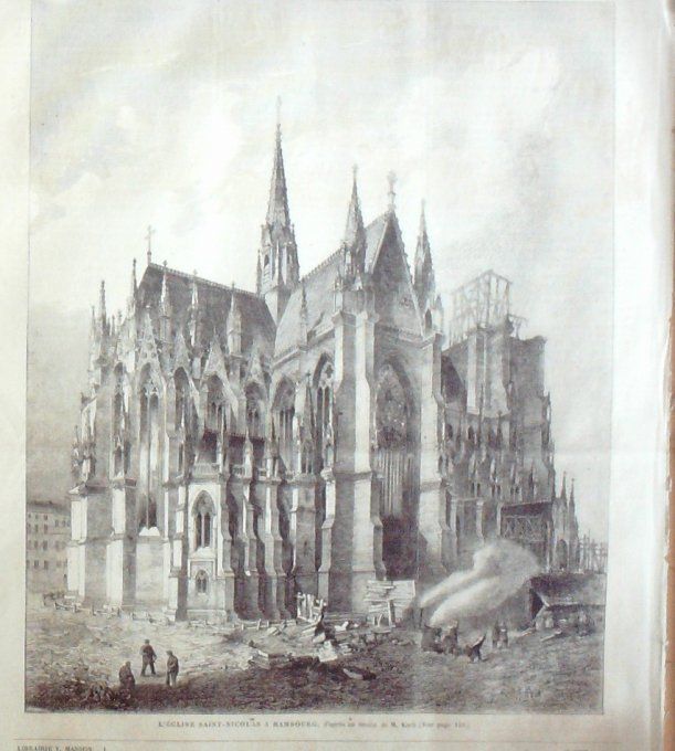 L'Univers illustré 1865 # 412 Allemagne Hambourg Suisse Rosenlaui Hippolyte Flandrin