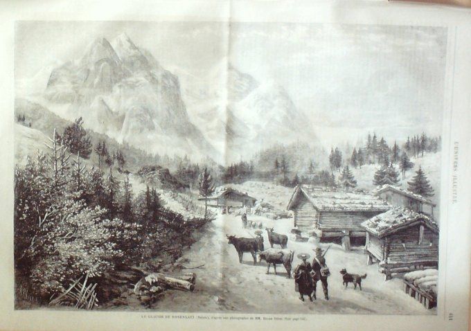 L'Univers illustré 1865 # 412 Allemagne Hambourg Suisse Rosenlaui Hippolyte Flandrin