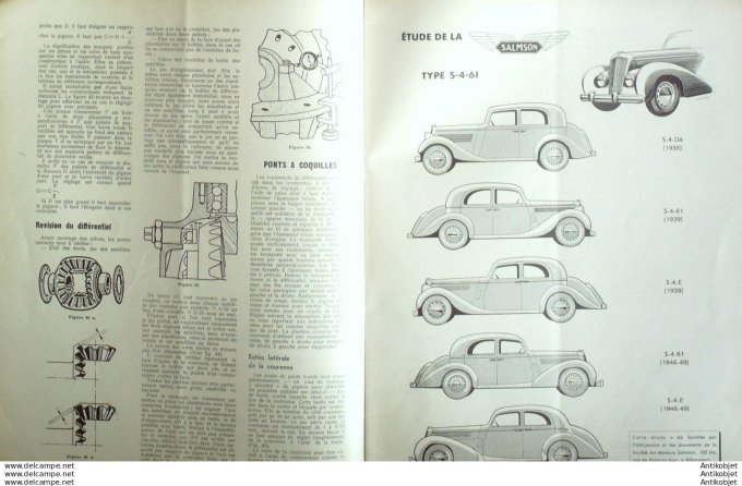 Revue Technique Automobile Salmason SA 61 BMA R75 321-326-327 41#1949