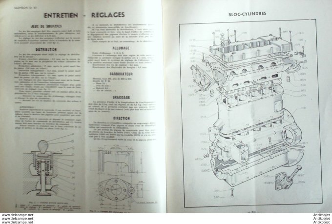 Revue Technique Automobile Salmason SA 61 BMA R75 321-326-327 41#1949