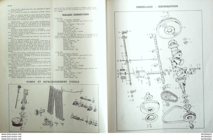 Revue Technique Automobile Salmason SA 61 BMA R75 321-326-327 41#1949