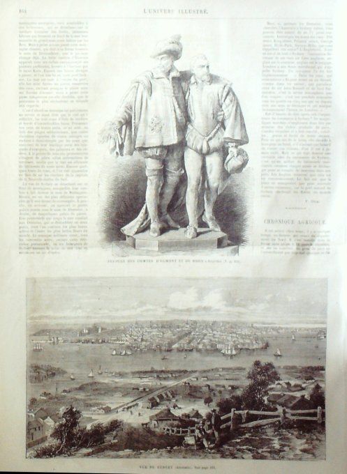 L'Univers illustré 1865 # 415 Italie Rome Farnèse Mexique Zouaves en expéditionAustralie Sydney    