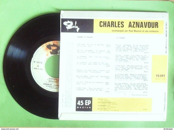 Aznavour Charles 45T EP La Mamma 1963