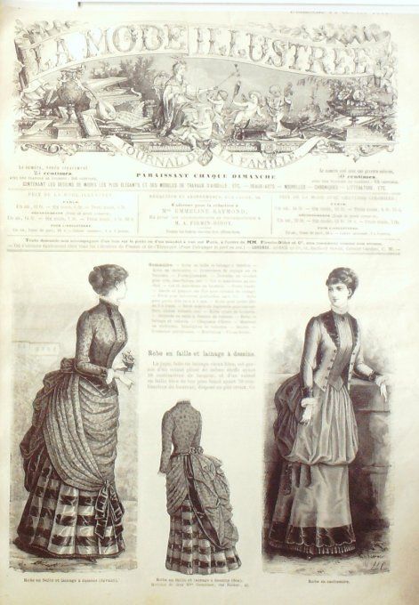 Journal Mode illustrée 1883 # 41 Robes en cachemire et faille